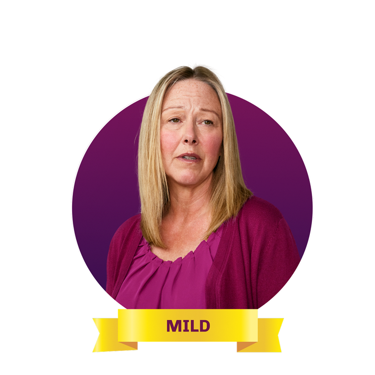 A woman experiencing mild hot flashes